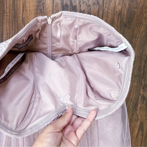 BHLDN • Jenny Yoo Juliette Dress Rose Quartz strapless lace tulle convertible - Picture 8 of 15